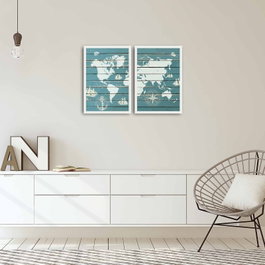 Wallity Cuadro Decorativo Enmarcado Multicolor (2 Piezas)